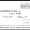 Wolff Gustav 1927-2008 Todesanzeige